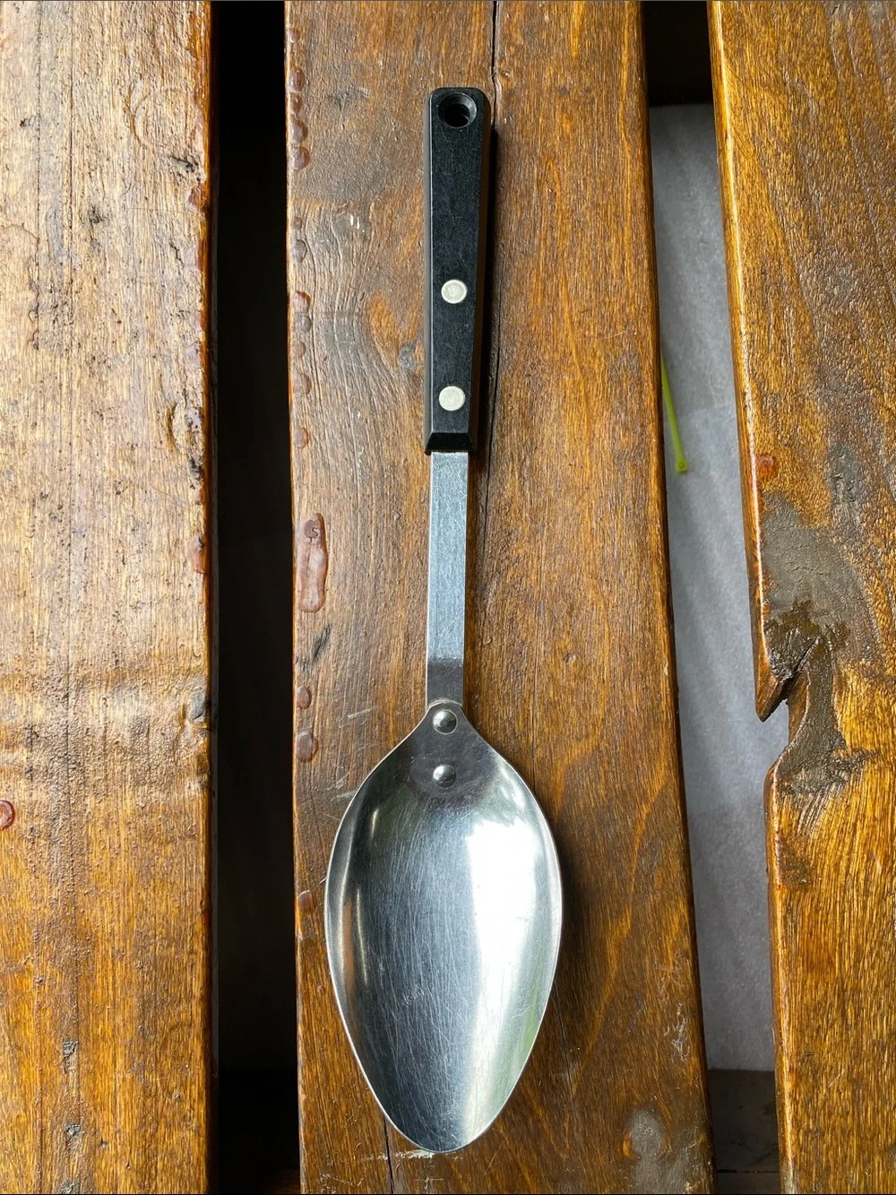 Vintage EKCO Forge Stainless Steel Serving Spoon 12